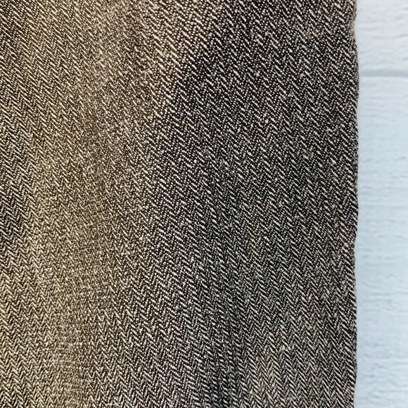 J Jill Womens Dress Slack Pants Linen Blend Brown Herringbone Wide Leg Size 8 - Picture 10 of 13
